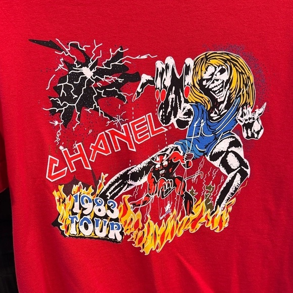 CHANEL Other - CHANEL Red Graphic Tour T-Shirt